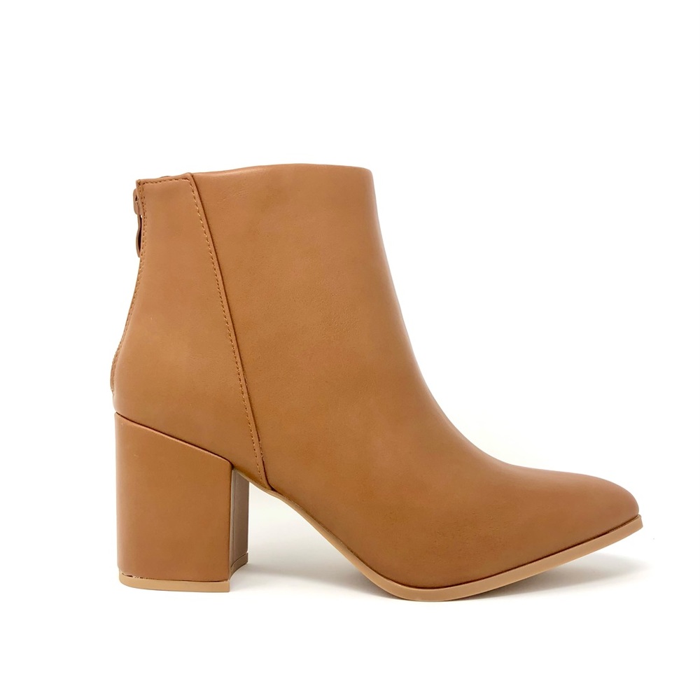 Maple Tan Vegan Leather Ankle Boots - Picture 6 of 9
